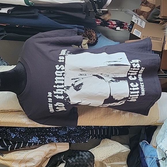Billie eilish size S black and white tee - Picture 2 of 5